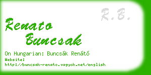 renato buncsak business card
