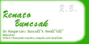 renato buncsak business card
